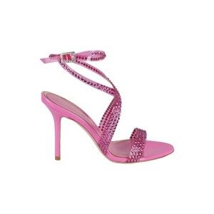 Gedebe High-Heeled Fuchsia Sandals With Intertwined Straps - NWT
